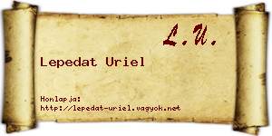 Lepedat Uriel névjegykártya